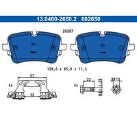 ATE 13.0460-2650.2 Kit pastiglie freni