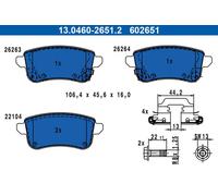 Pastiglie freno 13.0460-2651.2 ATE per RENAULT NISSAN