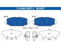 ATE 13.0460-2657.2 Kit pastiglie freni