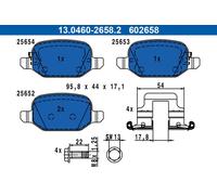 Pastiglie freno 13.0460-2658.2 ATE per FIAT 500L