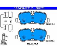 Set di pastiglie freno ATE 13.0460-2731.2, indietro