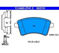 Set di pastiglie freno ATE 13.0460-2741.2, anteriore