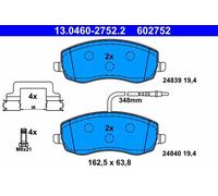 ATE Kit pastiglie freno anteriori Lancia Phedra 2.2 D Mjt – 13.0460-2752.2