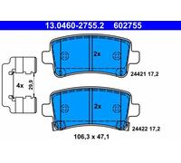Pastiglie freno 13.0460-2755.2 ATE per OPEL SAAB CHEVROLET