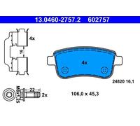 Pastiglie freno 13.0460-2757.2 ATE per RENAULT GRAND SCÉNIC III