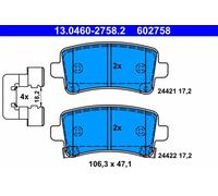 Pastiglie freno 13.0460-2758.2 ATE per OPEL INSIGNIA A INSIGNIA A Sports Tourer