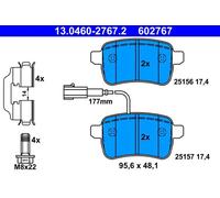Set di pastiglie freno ATE 13.0460-2767.2, posteriore