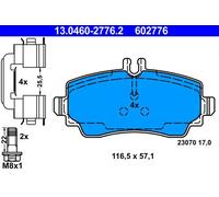 Set di pastiglie freno ATE 13.0460-2776.2, anteriore