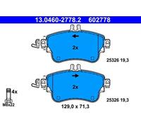 Set di pastiglie freno ATE 13.0460-2778.2, anteriore