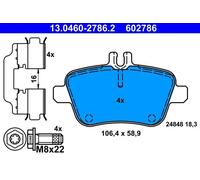 Set di pastiglie freno ATE 13.0460-2786.2, posteriore