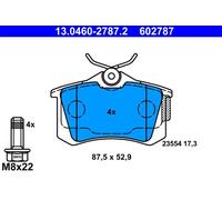 ATE Set di pastiglie freno 13.0460-2787.2 posteriore