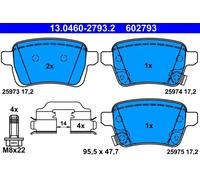 Pastiglie freno 13.0460-2793.2 ATE per OPEL FIAT