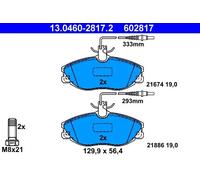 Set di pastiglie freno ATE 13.0460-2817.2, anteriore