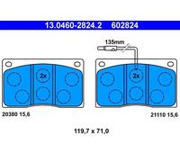 ATE Kit pastiglie freni 13.0460-2824.2 Anteriore per Renault Master I