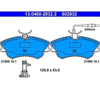 Kit pastiglie freno, Freno a disco - ATE 13.0460-2832.2