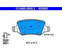 Set di pastiglie freno ATE 13.0460-2855.2, posteriore