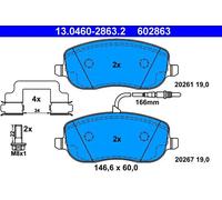 ATE Set pastiglie freno 13.0460-2863.2 anteriore per freno a disco