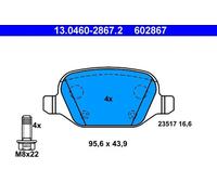 Set di pastiglie freno ATE 13.0460-2867.2, posteriore