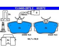 Set di pastiglie freno ATE 13.0460-2872.2, posteriore