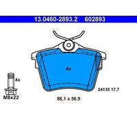 Pastiglie freno 13.0460-2893.2 ATE per CITROËN PEUGEOT