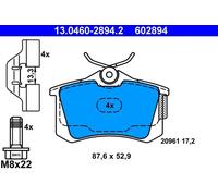 Pastiglie freno 13.0460-2894.2 ATE per SEAT AUDI SKODA VW