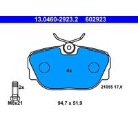 Pastiglie freno 13.0460-2923.2 ATE per MERCEDES-BENZ 190