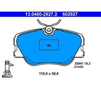 Pastiglie freno 13.0460-2927.2 ATE per MERCEDES-BENZ 190 124 Tre volumi CLASSE E