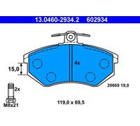Pastiglie freno 13.0460-2934.2 ATE per AUDI 80 B3 Tre volumi 200 C2 Tre volumi