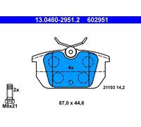 Pastiglie freno 13.0460-2951.2 ATE per ALFA ROMEO LANCIA FIAT