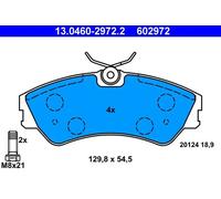 Pastiglie freno 13.0460-2972.2 ATE per VW TRANSPORTER T4 Autobus