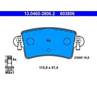 Pastiglie freno 13.0460-3806.2 ATE per RENAULT OPEL NISSAN