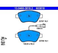 Pastiglie freno 13.0460-3818.2 ATE per FIAT LANCIA CITROËN PEUGEOT