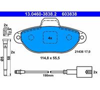 Set di pastiglie freno ATE 13.0460-3838.2, anteriore