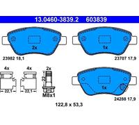 Set di pastiglie freno ATE 13.0460-3839.2, anteriore