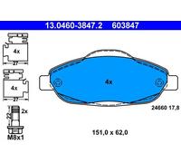 Pastiglie freno 13.0460-3847.2 ATE per PEUGEOT 308 I 308 SW I 308 CC 3008 Van