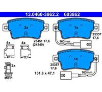 ATE 13.0460-3862.2 Pastiglie Freni Posteriori per Fiat Punto Abarth