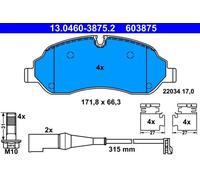 Set di pastiglie freno ATE 13.0460-3875.2, anteriore
