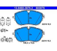 Pastiglie freno 13.0460-3876.2 ATE per PEUGEOT OPEL DS CITROËN VAUXHALL