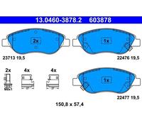 Set di pastiglie freno ATE 13.0460-3878.2, anteriore