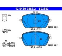 Set di pastiglie freno, freno a disco ATE 13.0460-3883.2, Anteriore