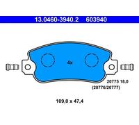 Pastiglie freno 13.0460-3940.2 ATE per FIAT LANCIA SEAT AUTOBIANCHI