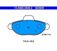 ATE Set pastiglie freno 13.0460-3949.2 Anteriore per FIAT Cinquecento