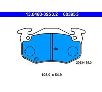 Pastiglie freno 13.0460-3953.2 ATE per RENAULT TWINGO I
