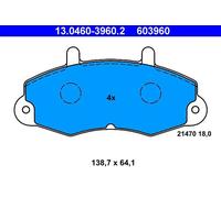 603960 Kit pastiglie pattini freno Ate Anteriore per FORD TRANSIT