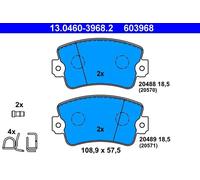 Pastiglie freno 13.0460-3968.2 ATE per RENAULT 20 TRAFIC Furgone TRAFIC Autobus