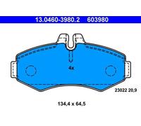 ATE 13.0460-3980.2 Kit pastiglie freno, Freno a disco per MERCEDES-BENZ