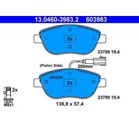 Set di pastiglie freno ATE 13.0460-3983.2, anteriore
