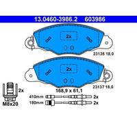 Pastiglie freno 13.0460-3986.2 ATE per CITROËN XM Break XANTIA XM XANTIA Break