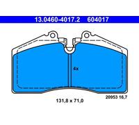 Pastiglie freno 13.0460-4017.2 ATE per PORSCHE 911 911 Cabriolet 944 Cabriolet