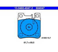 Set di pastiglie freno ATE 13.0460-4047.2, indietro